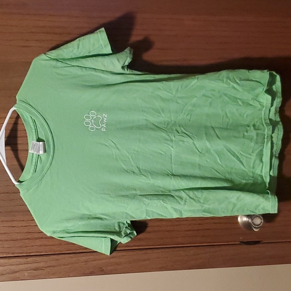 Size S Lime Green with Lime Design Paw Print PAWZ Shirt - Picture 3 of 3